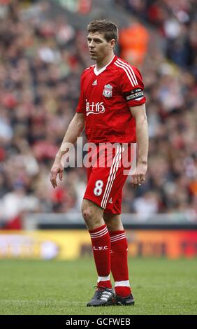 Fußball - Barclays Premier League - Liverpool - Chelsea - Anfield. Steven Gerrard, Liverpool Stockfoto