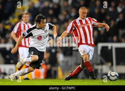 Fußball - Barclays Premier League - Fulham gegen Stoke City - Craven Cottage Stockfoto