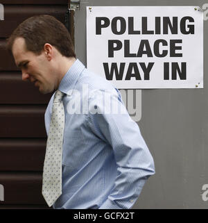 Wahltag 2010 allgemeine Wahlen Stockfoto