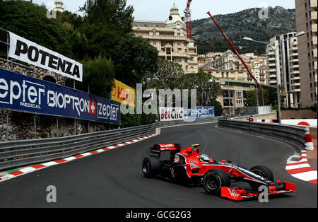 Formel-1-Autorennen - großer Preis von Monaco - Training und Qualifikation - Circuit de Monaco. Lucas Di Grassi von Virgin Racing beim dritten Training auf dem Circuit de Monaco, Monte Carlo. Stockfoto