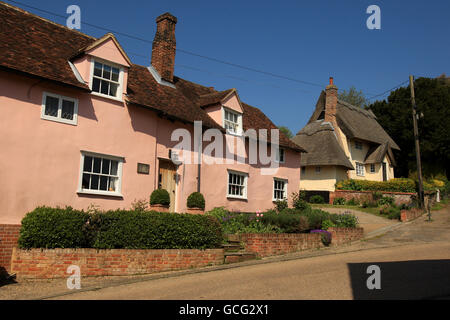 General Stock - Kersey Village - Suffolk. Gesamtansicht von Kersey Village in Suffolk Stockfoto