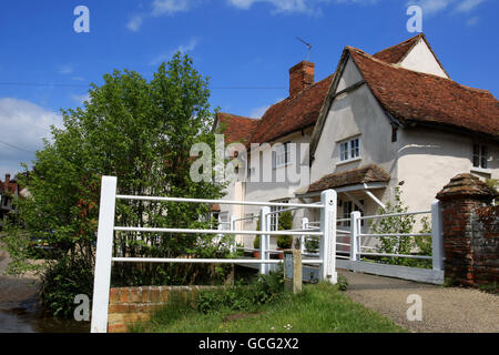 General Stock - Kersey Village - Suffolk. Gesamtansicht von Kersey Village in Suffolk Stockfoto