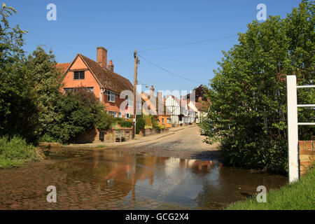 General Stock - Kersey Village - Suffolk. Gesamtansicht von Kersey Village in Suffolk Stockfoto