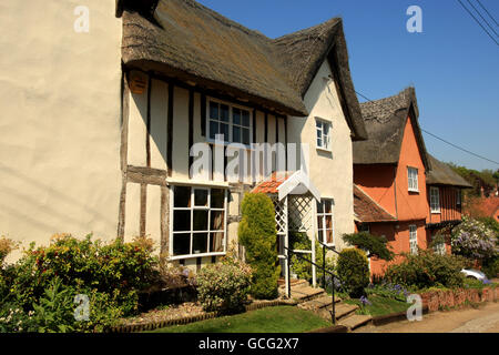 General Stock - Kersey Village - Suffolk. Gesamtansicht von Kersey Village in Suffolk Stockfoto