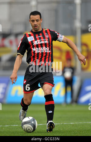 Fußball - Französische Premiere Division - Nizza / RC Lens - Municipal du Ray. Olivier Echouafni, Nizza Stockfoto