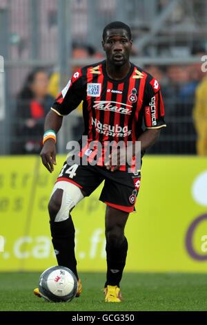 Fußball - Französische Premiere Division - Nizza / RC Lens - Municipal du Ray. Emerse Fae, Nizza Stockfoto