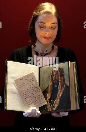 Lawrence von Arabien Brief versteigert Stockfoto