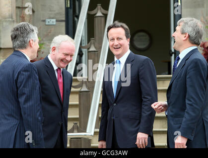 David Cameron besucht Nordirland Stockfoto