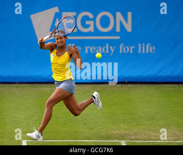 Die britische Anne Keothavong gegen die russische Waleria Savinykh Stockfoto