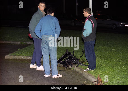 Probleme - Bomb - RUC Gebäude - Moira, County Down, Nordirland Stockfoto