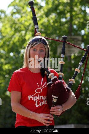 Piping Live! Start Stockfoto