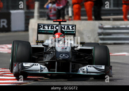 Formel-1-Autorennen - großer Preis von Monaco - Training und Qualifikation - Circuit de Monaco. Michael Schumacher (GER), Mercedes GP. Stockfoto