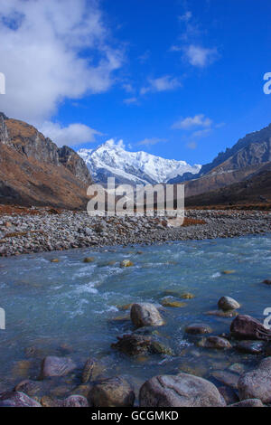 Beeindruckende Landschaft - fotografiert in Goecha La Trekking-Route in Sikkim (Indien) Stockfoto