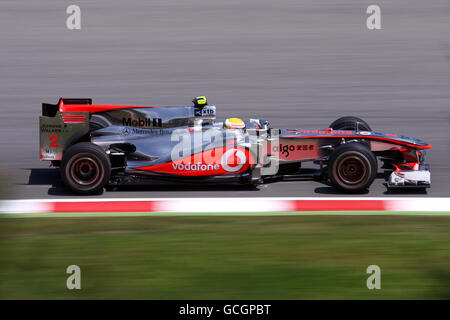 Formel-1-Motorsport - großer Preis von Spanien - Training und Qualifikation - Catalunya Circuit. Lewis Hamilton, McLaren-Mercedes Stockfoto