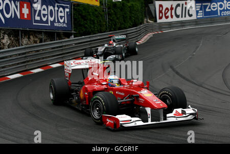 Ferrari-Fahrer Fernando Alonso beim Grand Prix von Monaco auf dem Circuit de Monaco, Monte Carlo. Stockfoto