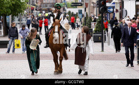 Robin-Hood-Steuer-Kampagne Stockfoto