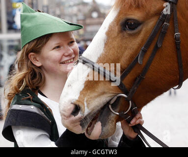 Robin-Hood-Steuer-Kampagne Stockfoto