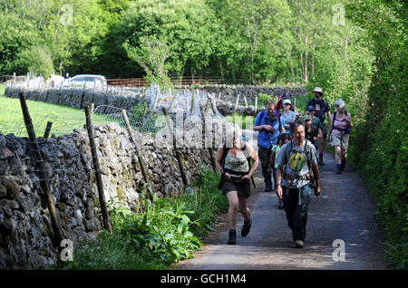 Dreharbeiten in Cumbria Stockfoto