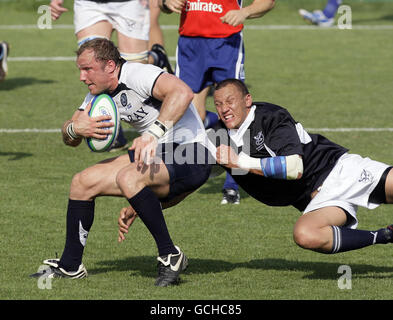 Rugby Union - IRB Nations Cup - Schottland A gegen Namibia - Arcul de Triumph. Der schottische Mark McMillan in Aktion während des IRB Nations Cup-Spiels beim Arcul de Triumph in Bukarest, Rumänien. Stockfoto