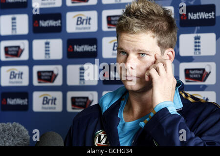 Cricket - NatWest Serie - dritte One Day International - England V Australien - Australien-Pressekonferenz - Old Trafford Stockfoto