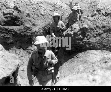 World War One - Gräben in ABUE ROMAN: c1915 Stockfoto