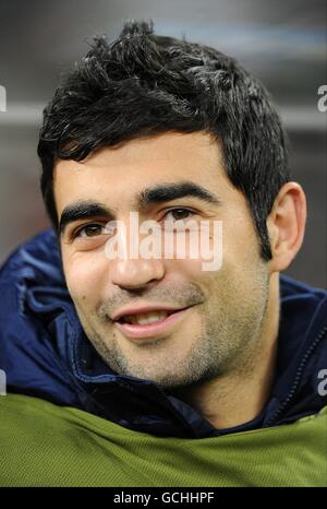 Fußball - FIFA Fußball-Weltmeisterschaft Südafrika 2010 - Runde 16 - Spanien gegen Portugal - Green Point Stadium. Raul Albiol, Spanien Stockfoto