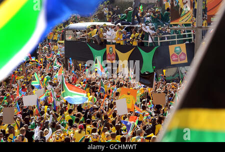 Fußballfans - 2010 FIFA World Cup South Africa - Vorbereitung Stockfoto