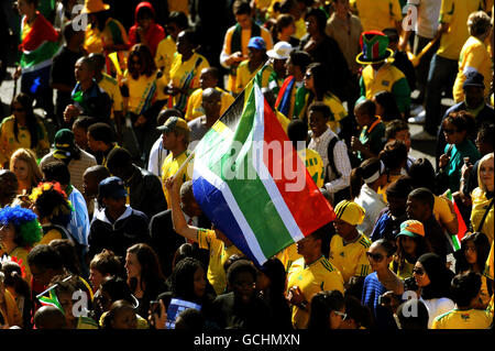 Fußballfans - 2010 FIFA World Cup South Africa - Vorbereitung Stockfoto