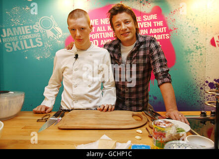 Jamie Oliver Kochen Fähigkeiten Qualifikation Stockfoto