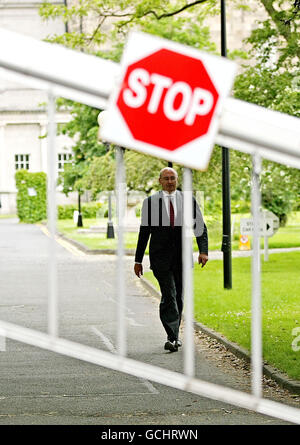 Fine Gael Leadership Contest. Fine Gael TD Phil Hogan vor Leinster House. Stockfoto