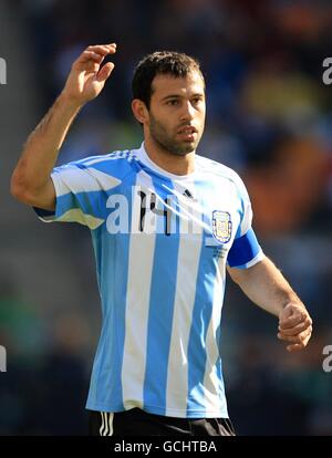 Fußball - FIFA Fußball-Weltmeisterschaft Südafrika 2010 - Gruppe B - Argentinien / Südkorea - Soccer City Stadium. Javier Mascherano, Argentinien Stockfoto