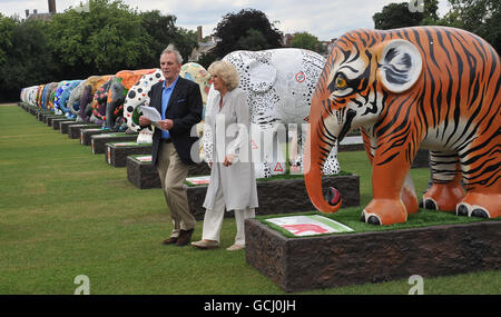 Der Elephant Parade-Ausstellung Stockfoto