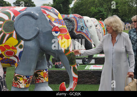 Der Elephant Parade-Ausstellung Stockfoto