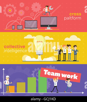 Business-Konzept der Teamarbeit. Stockfoto