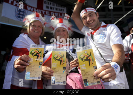 Fußball - 2010 FIFA World Cup South Africa - Fans in Südafrika - Bloemfontein Stockfoto