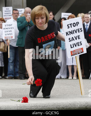 Schottische Messer Kriminalität Kampagne Stockfoto