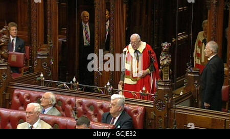 Ian Paisley nimmt seinen Sitz im House Of Lords Stockfoto