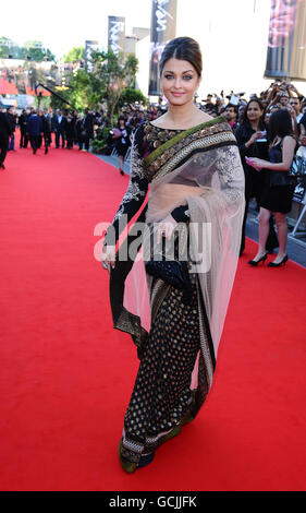 Raavan Weltpremiere - London. Aishwarya Rai Bachchan kommt zur Premiere von Raavan am British Film Institute in London. Stockfoto