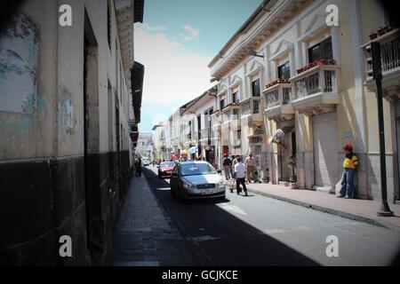 Historisches Zentrum, Gebäude und Architektur, Alltag in Quito Stockfoto