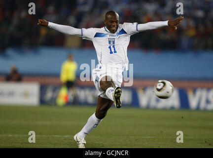 Fußball - FIFA Fußball-Weltmeisterschaft Südafrika 2010 - Gruppe H - Spanien gegen Honduras - Ellis Park. David Suazo, Honduras Stockfoto