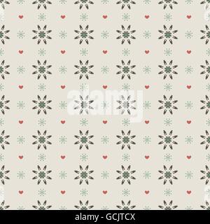 Saubere einfache schwarze Grafik nahtlose Blumenmuster auf weißem Hintergrund-Vektor-Illustration Stock Vektor