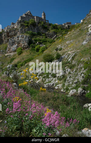 Gravina River Canyon, Matera, Basilikata, Italien, Europa Stockfoto