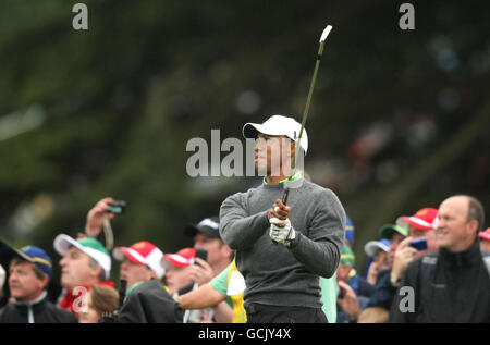 Tiger Woods während des JP McManus Invitational Pro-am-Turniers im Adare Manor Hotel & Golf Resort, Limerick, Irland. Stockfoto
