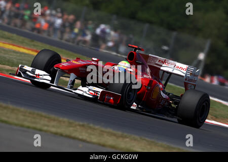 Motorsport - Santander Großer Preis Der Britischen Formel 1 - Trainingstag - Silverstone Circuit. Ferrari Felipe Massa während eines Trainingstages vor dem British Grand Prix von Santander auf dem Silverstone Circuit, Northampton. Stockfoto