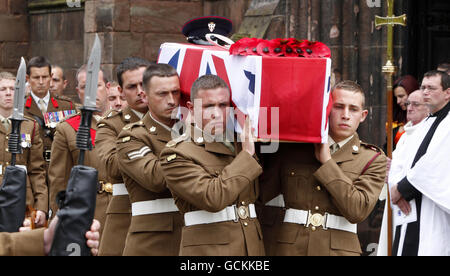 Private Thomas Sephton Beerdigung Stockfoto