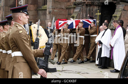 Private Thomas Sephton Beerdigung Stockfoto