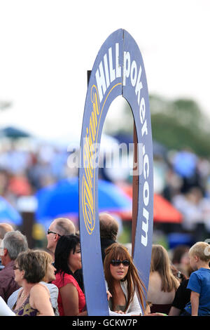 Pferderennen - Ripon Racecourse. Beschilderung nach William Hill auf der Ripon Racecourse Stockfoto