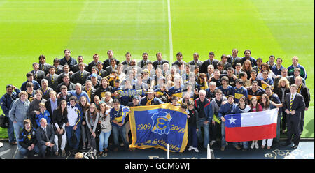 Spieler aus Everton Chile bei einem Besuch im Goodison Park Heimat von Everton Stockfoto
