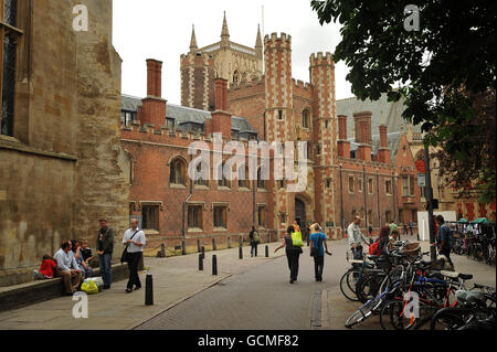 Blick Auf Die Stadt, Cambridge. Eine allgemeine Ansicht des St John's College, Cambridge. Stockfoto