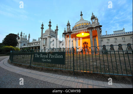 Stock des Royal Pavilion. Eine allgemeine Ansicht des Royal Pavilion in Brighton. Stockfoto